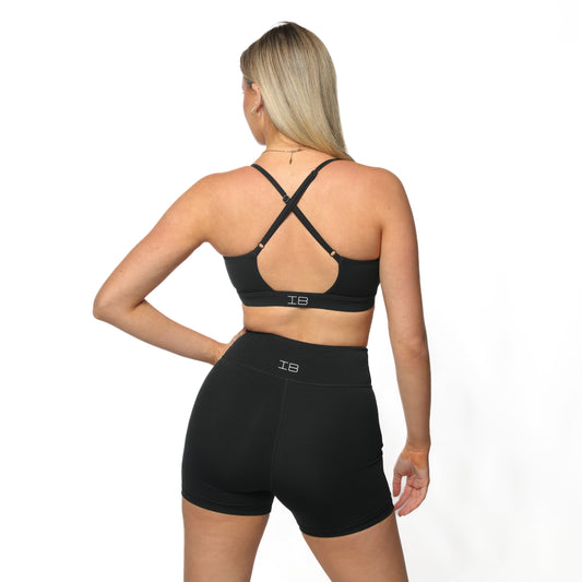 Abbey Black Criss-Cross Adjustable Top