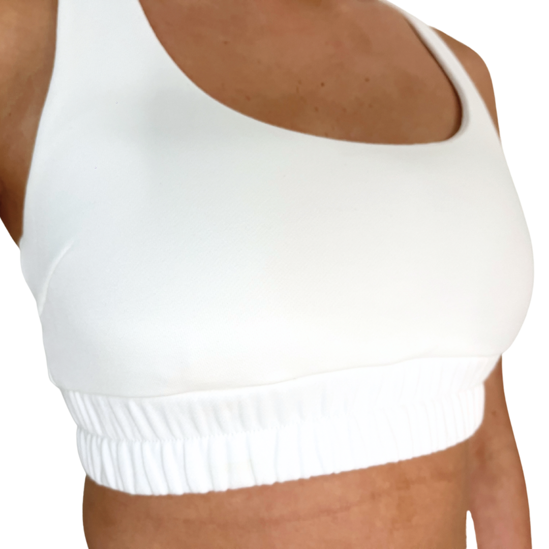 Georgia White Tracksuit Crop