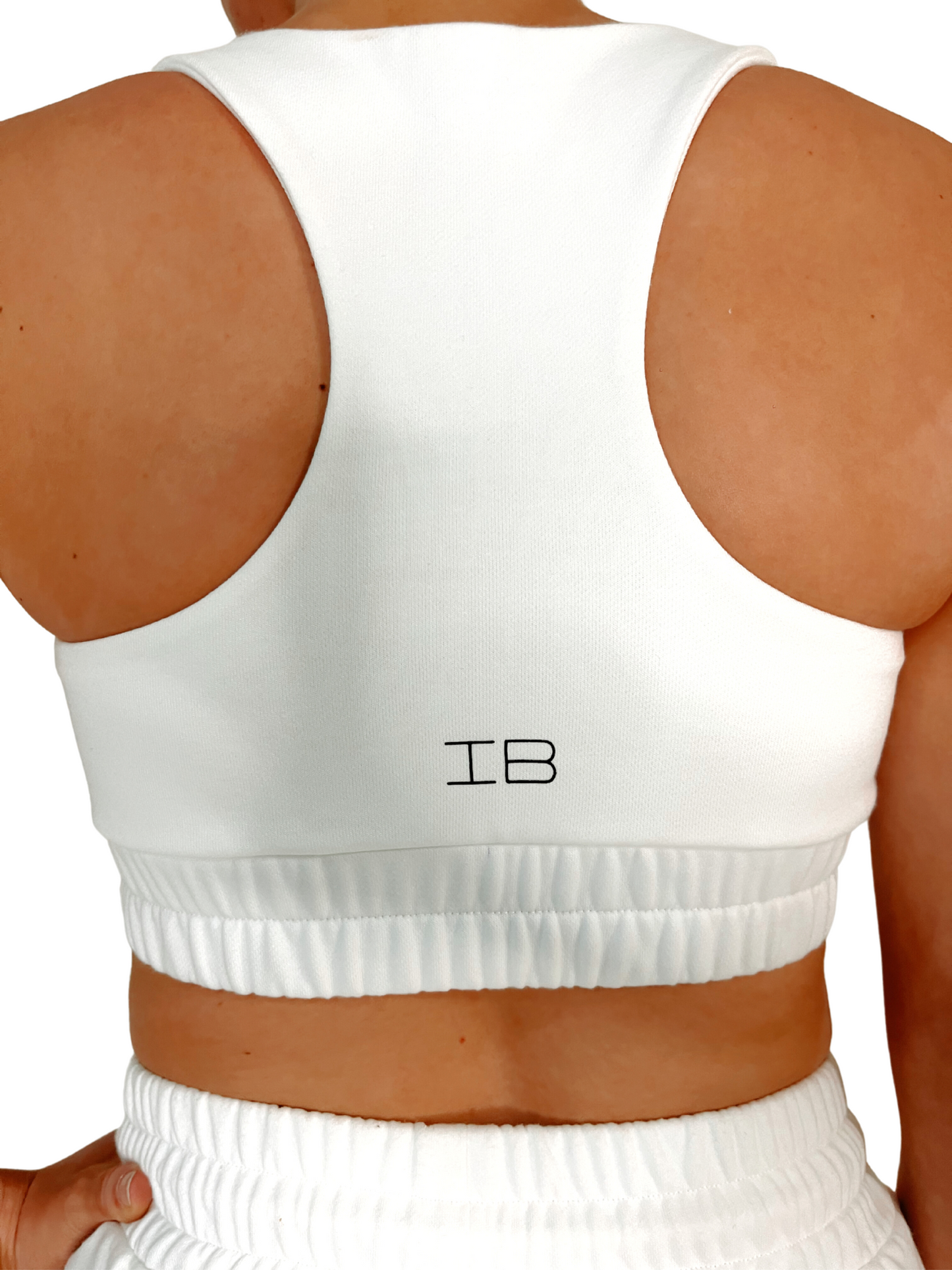 Georgia White Tracksuit Crop