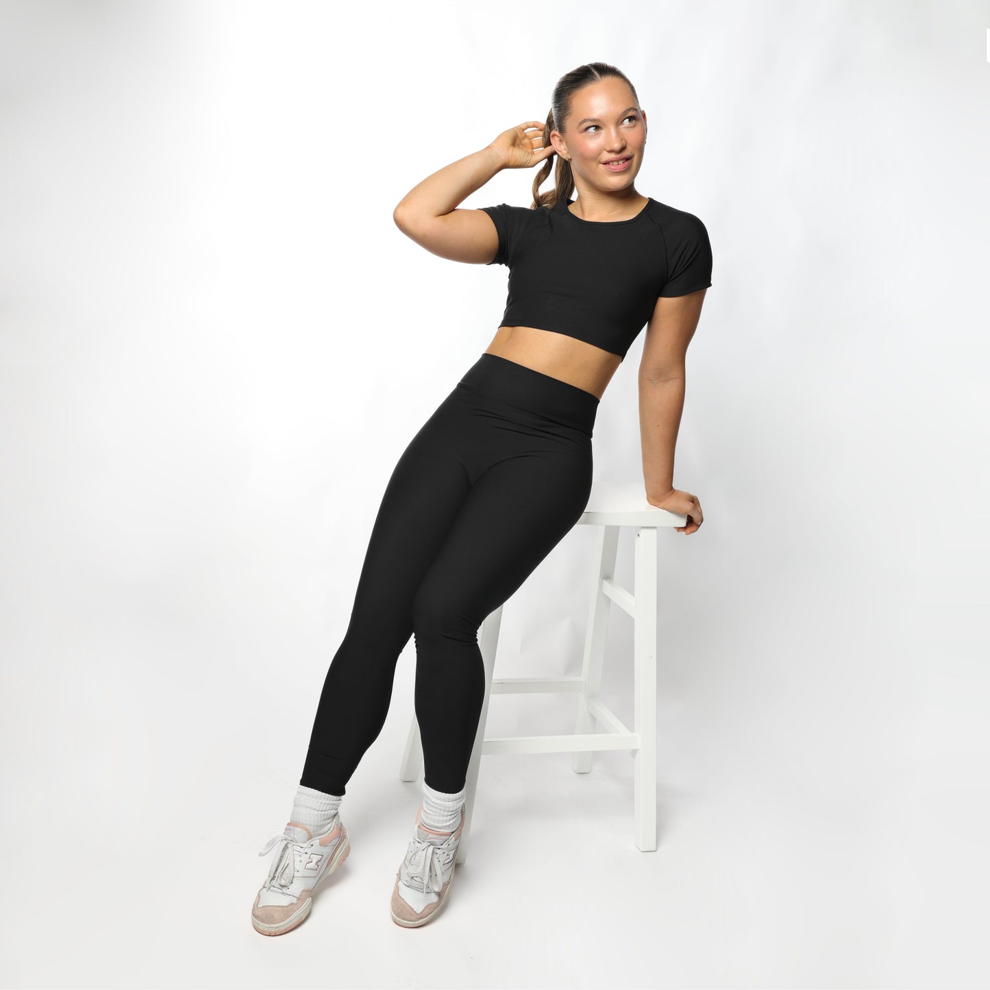 Cate Short Sleeve Ribbed Top